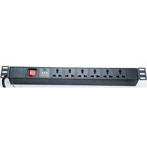 MD-P05  6 位 10A 万用孔+防雷 PDU